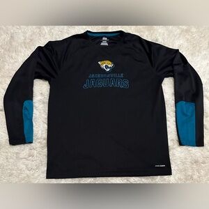 Majestic Men’s Size XL Jacksonville Jaguars Black and Teal Long Sleeve Shirt EUC